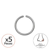 0.8Mm 20G Seamless Rings - Titanium Titanium Nose Jewelry SD48943