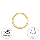 0.8Mm 20G Seamless Rings - Titanium Titanium Nose Jewelry SD48944
