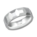 Tungsten Faceted Ring - Tungsten Titanium Rings SD38567