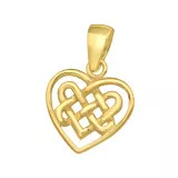 Celtic Heart - 925 Sterling Silver Simple Pendants SD44364